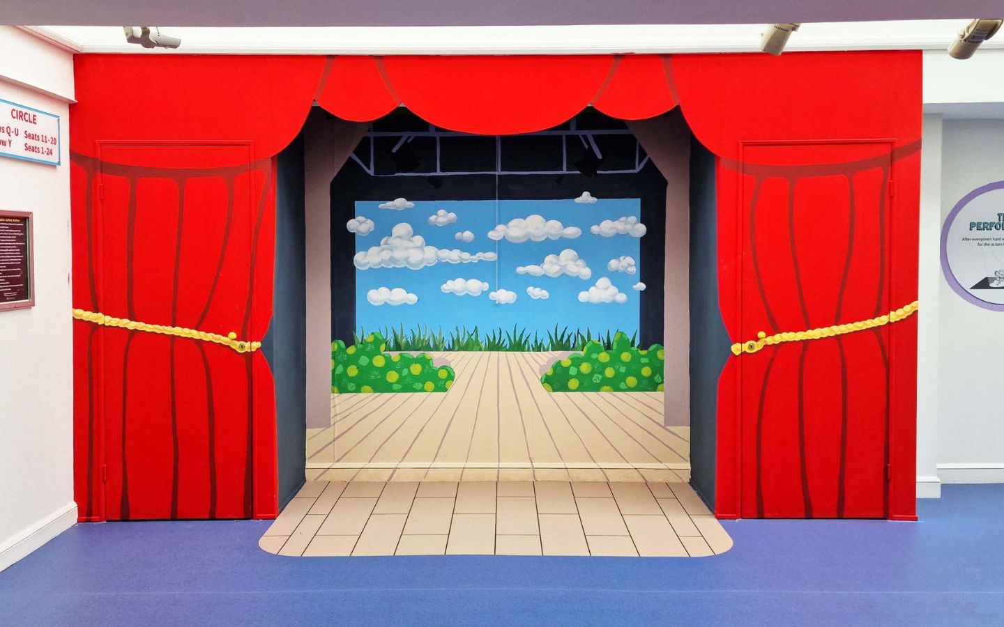 A model of a theatre stage used for play.